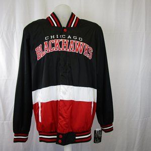 JH Design NHL Chicago Blackhawks Jacket Large Black and Red